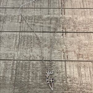 Elegant Silver Deer Pendant Necklace